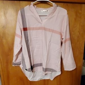 Pink stripped tunic